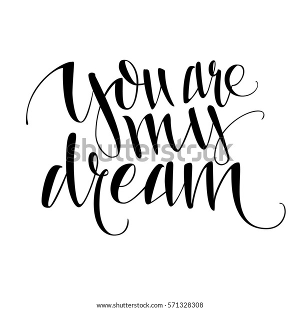 Download You My Dream Vector Illustration Lettering Stock Vector ...