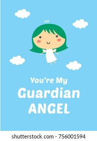 you are my guardian angel vector