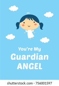 you are my guardian angel vector