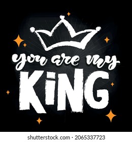 You My King Hand Drawn Lettering Stock Vector (Royalty Free) 2065337723 ...