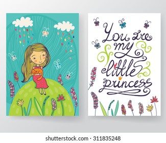 You are my little princess card set.