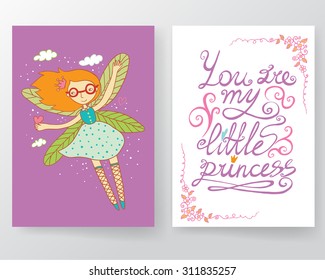 You are my little princess card set.