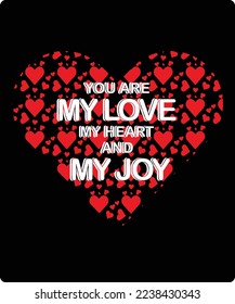 you are my love valentine t-shirt print template