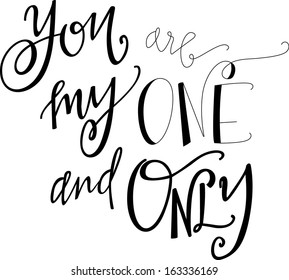 you are my one and only