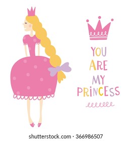 Eres mi tarjeta vector princesa
