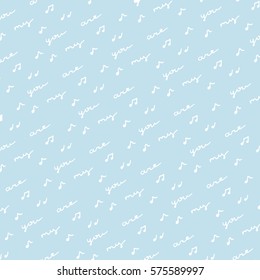 You are my song pattern. Lettering on a light blue background.