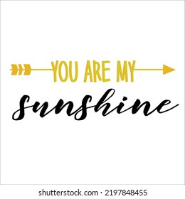 You Are My Sunshine Pattern, Yellow sunshine, Sunshine white Backgrounds, Hello Sunshine Love Wallpaper Cards Vector Stock Vector Illustration.