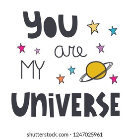 You My Universe Hand Drawn Vector Stock Vector (Royalty Free ...