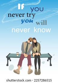 If you never try motivational quote poster  with hand drawn decoration.