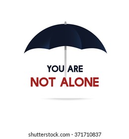 you are not alone. illustration in vector format