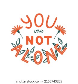 You Not Alone Vector Illustration Inspirational Stock Vector (Royalty ...