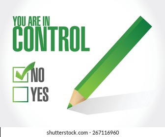 You Are Not Under Control Concept Illustration Design Graphic