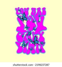 you are you only limit slogan vintage fashion