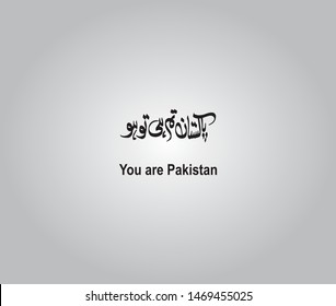 You are Pakistan  Urdu and Arabic Calligraphy Vector Elements - Vector 