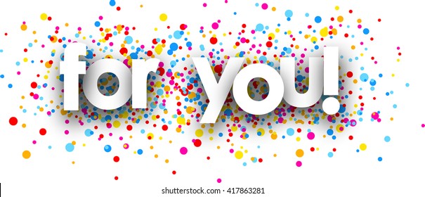 For you paper banner with color drops. Vector illustration.