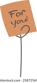 For You Pin Tag Vector Illustration