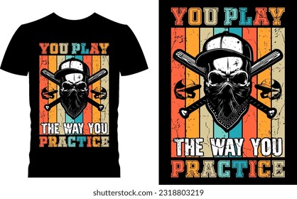 juegas como practicas, diseño retro vintage de camisetas