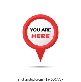 You are a pointer here. Marker vector icon. Location pointer.