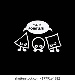 No tiene sentido ser una gran ilustración o vector. este vector dice que tu pensamiento no tiene sentido