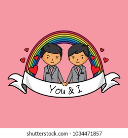 you and i poster boy love wedding gay LGBTQ logo happy