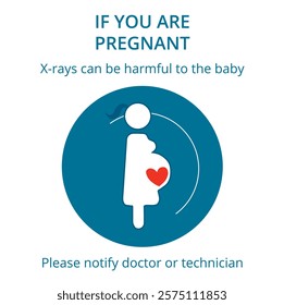 If you are pregnant pregnant notify doctor or technician x ray sign 