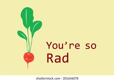 you are so rad radish card