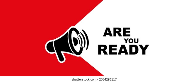 are you ready sign on white background