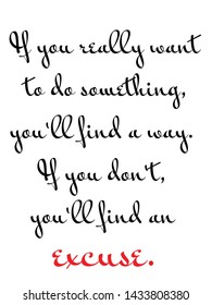 If you really want 
vector quote artwork motivation inspiration success wall poster positive typography printable