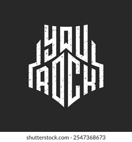 You Rock Creative lettering Typography