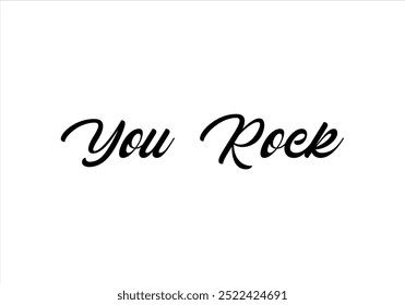 You Rock logo headline. Isolated vector typeset