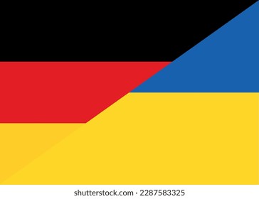 You see a symbol which shows the friendship between Germany and Ukraine. It is the flag from both countries united into one.