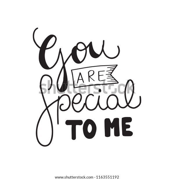 You Special Me Doodle Lettering Modern Stock Vector Royalty Free 1163551192