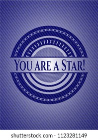 You are a Star! with denim texture