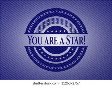 You are a Star! with denim texture