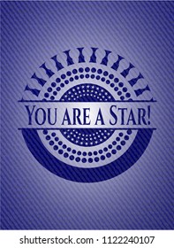 You are a Star! emblem with jean texture