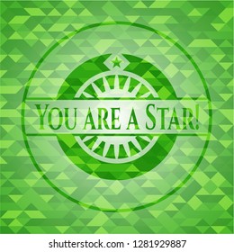 You are a Star! green mosaic emblem