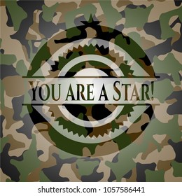 You are a Star! on camouflaged texture