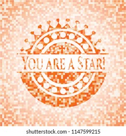 You are a Star! orange mosaic emblem