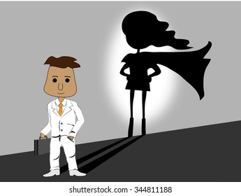 You are stronger than you think.  concept on motivation. Vector illustration.