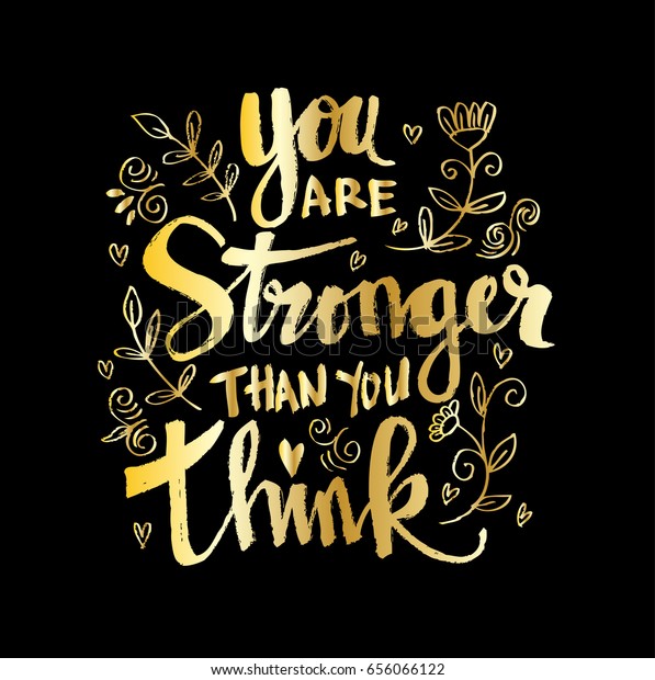You Stronger Than You Think Hand Stock Vector (Royalty Free) 656066122