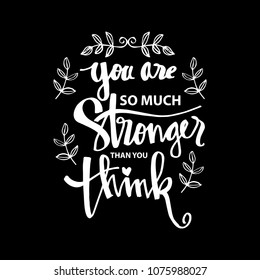 You Stronger Than You Think Motivational Stock Vector (Royalty Free ...