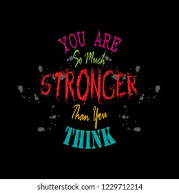 You Stronger Than You Think Motivational Stock Vector (Royalty Free ...