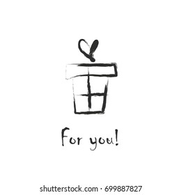 For you. Stylized gift box