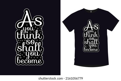 You Think Shall You Become Inspirational Stock Vector (Royalty Free ...