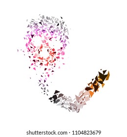 If you think smoke is right, it will kill your soul. No smoking. Stop burning life. Abstract design shatter shape vector