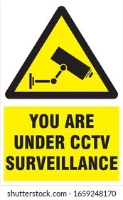 You are under CCTV surveillance sign