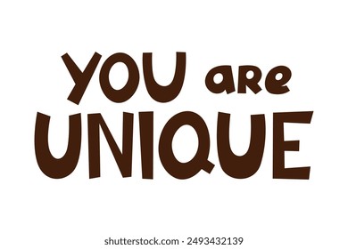 You are unique in this creative and decorative typography design