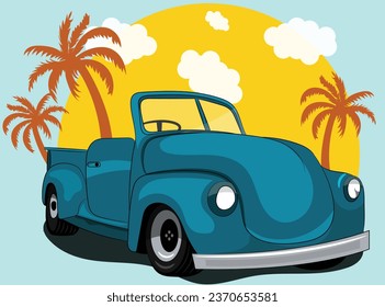 For you vehicle enthusiasts, this classic vintage car vector artwork is awesome to use or print.