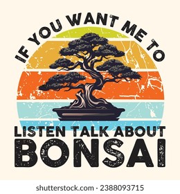 Wenn Sie mir Bonsai Vektor Typografie Design