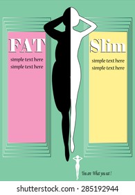 You are what you eat  back and white vector info graphic